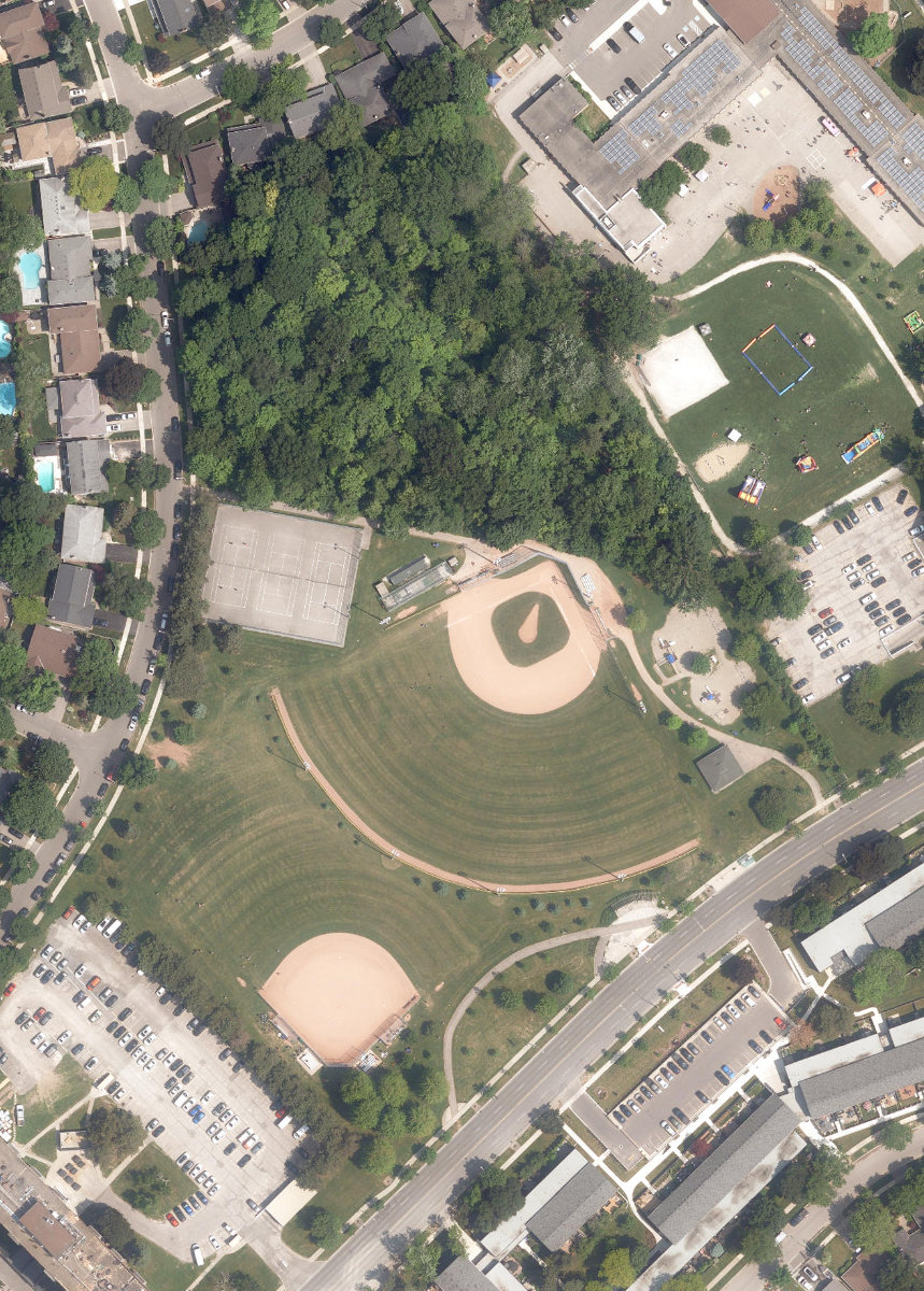 Millwood Park — aerial / top-down view