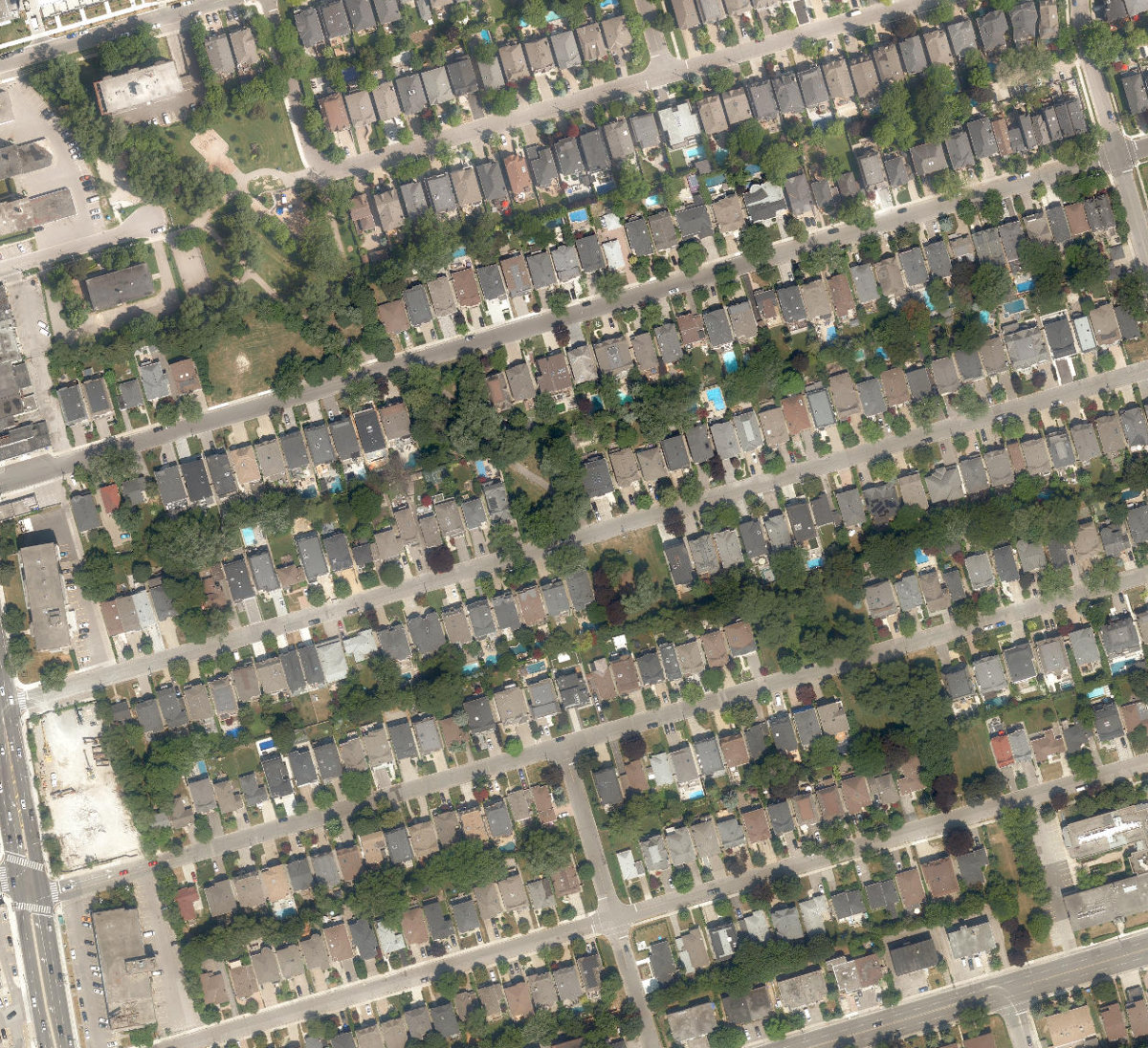 Woburn Park - North York — aerial / top-down view