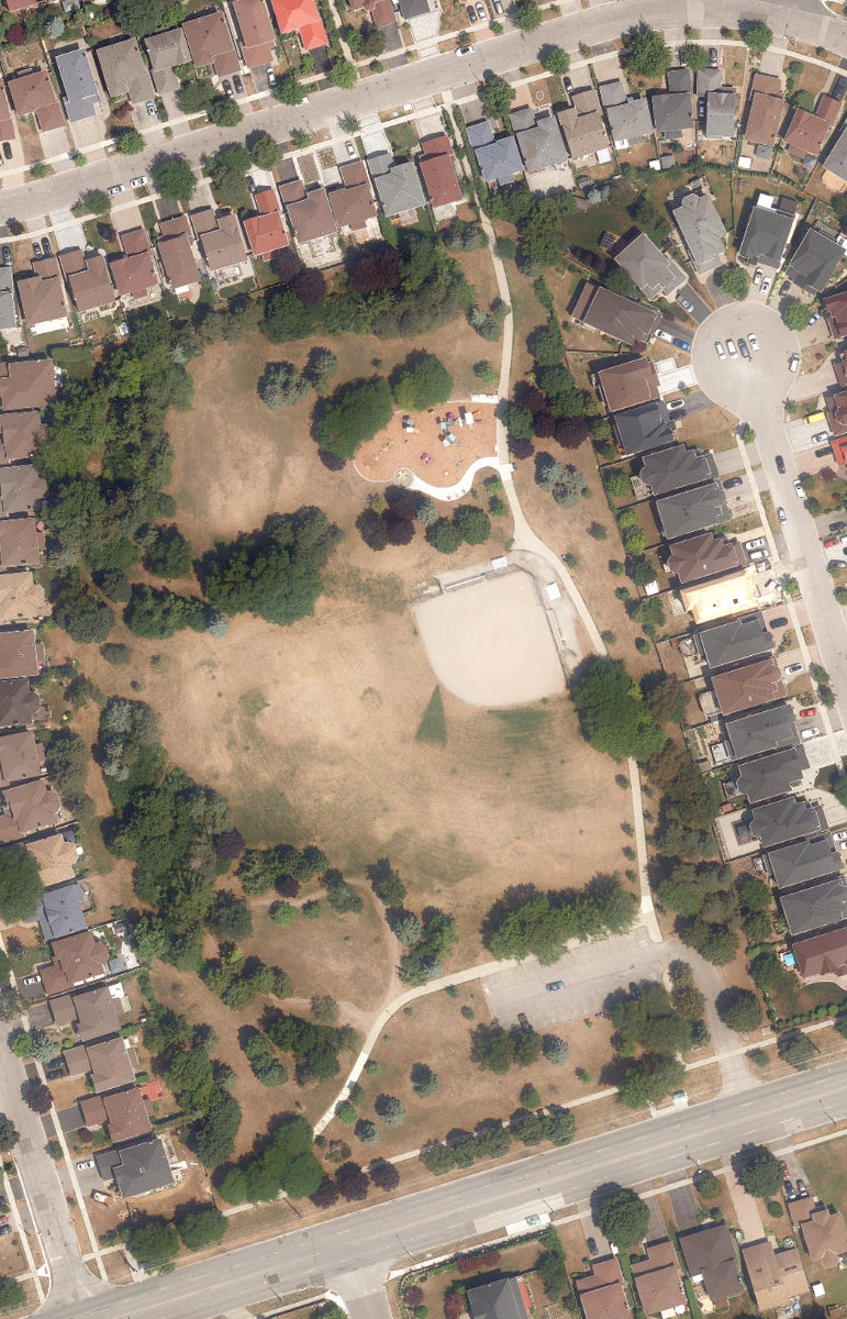 Highland Creek Community Park — aerial / top-down view