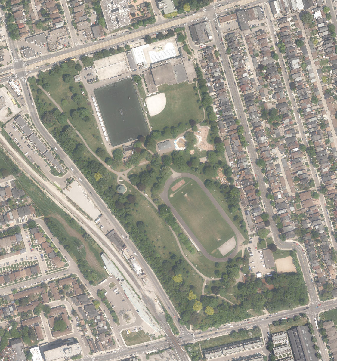 Earlscourt Park — aerial / top-down view