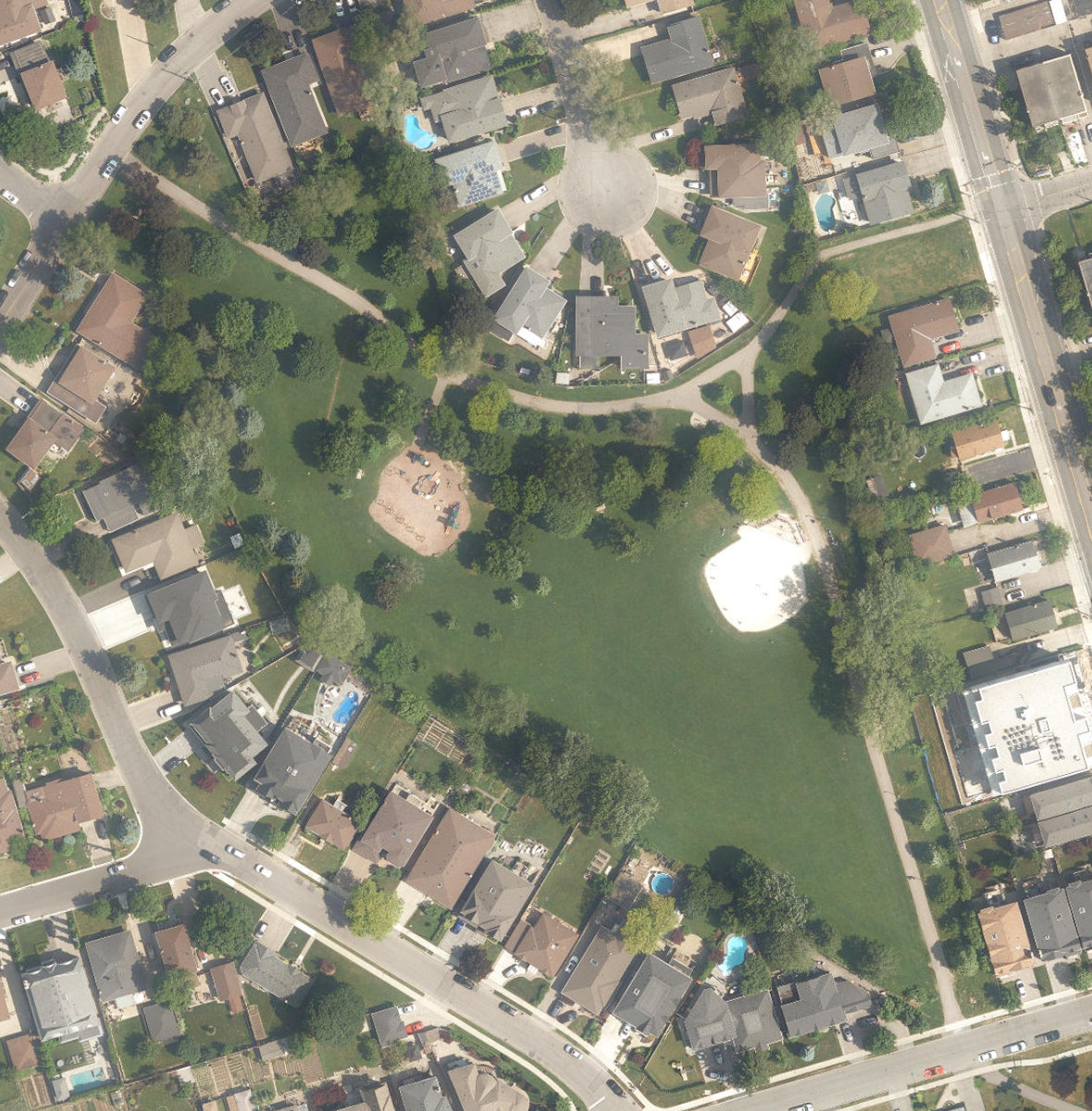 Wenderly Park — aerial / top-down view