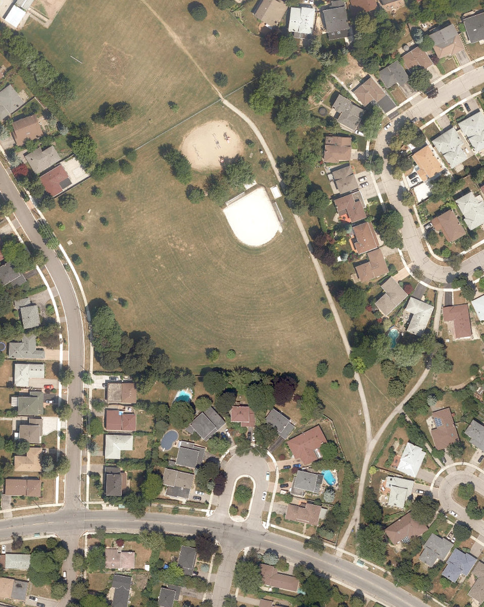 Hobart Park — aerial / top-down view