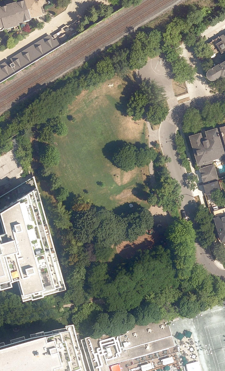 Pricefield Road Playground — aerial / top-down view