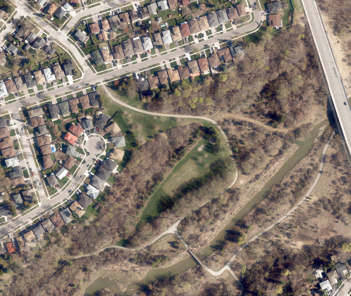 Humber Gate Park — aerial / top-down view
