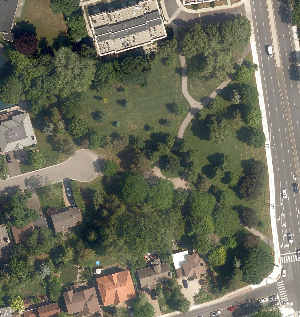 Stratford Park — aerial / top-down view