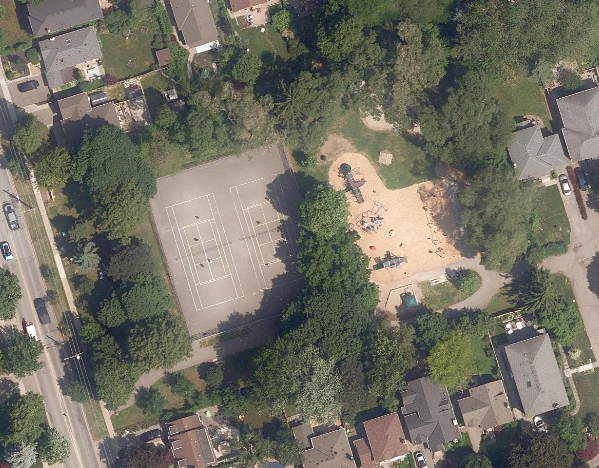 Sunnylea Park — aerial / top-down view