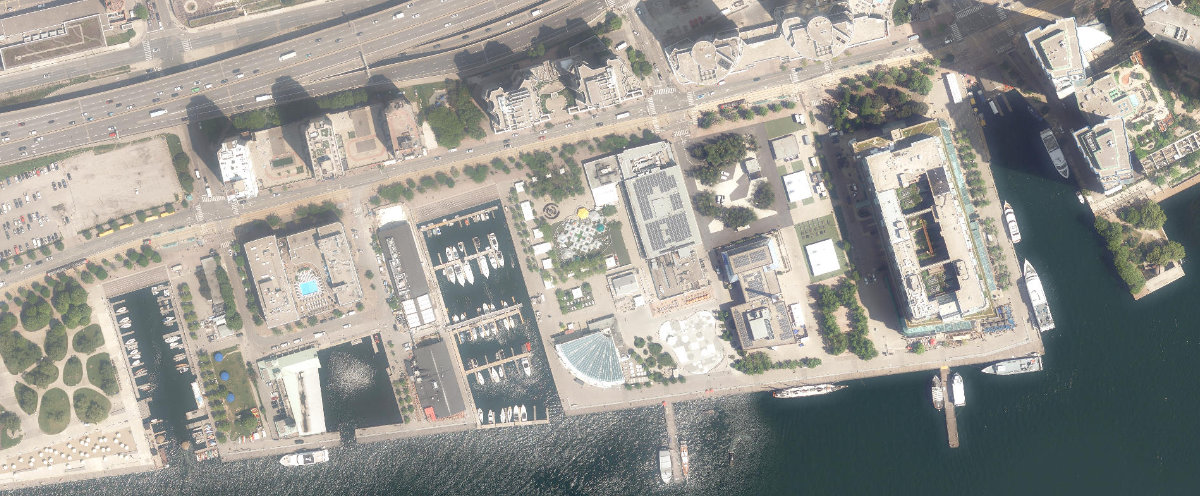 Toronto Waterfront Park — aerial / top-down view