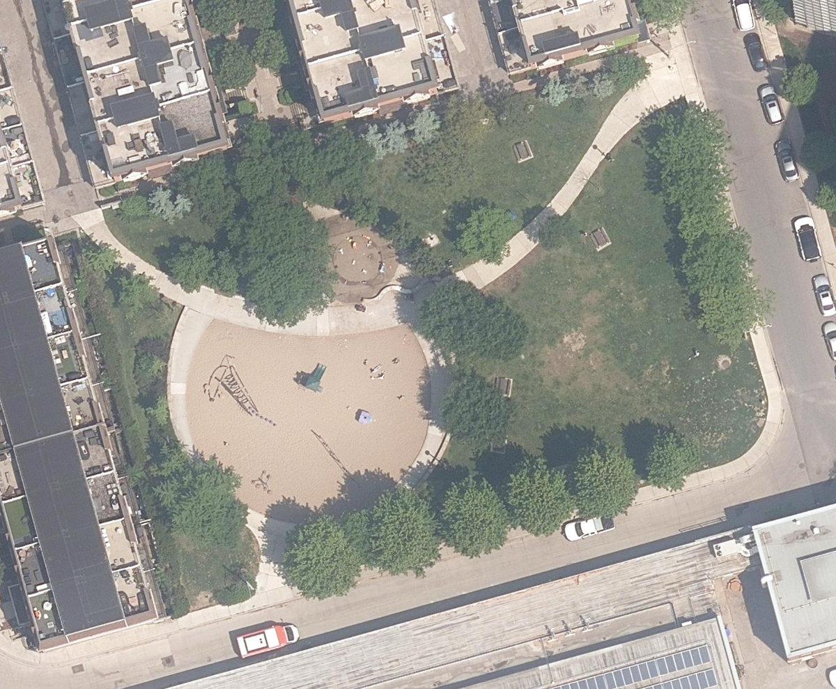 Rita Cox Park — aerial / top-down view