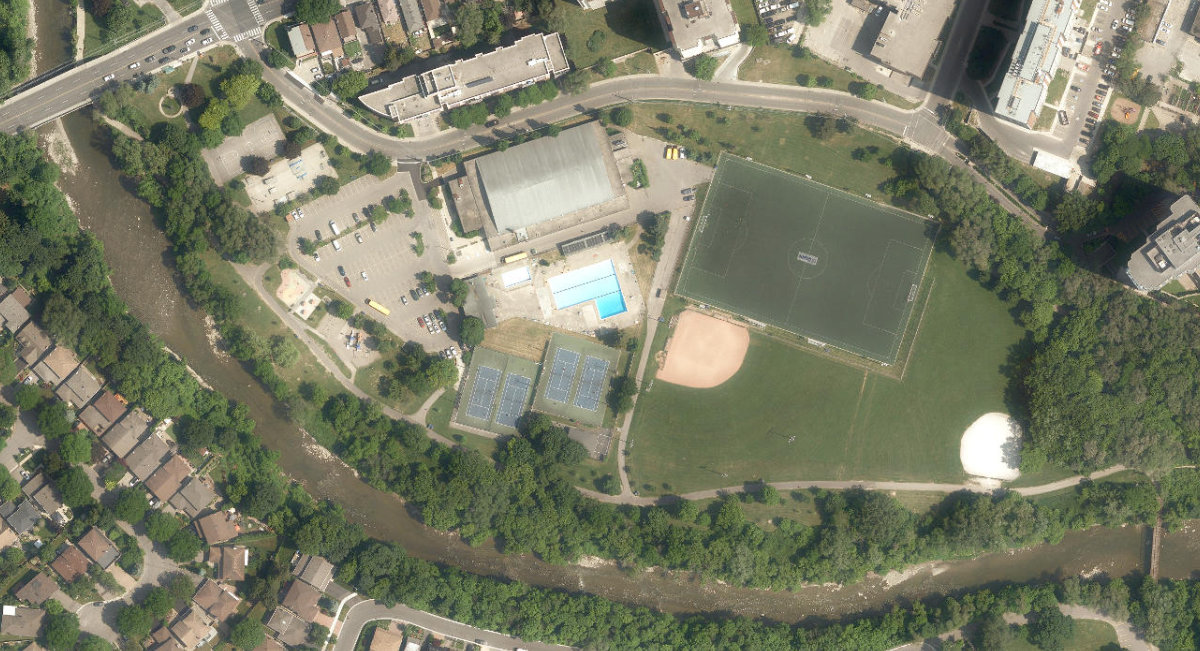 Weston Lions Park — aerial / top-down view