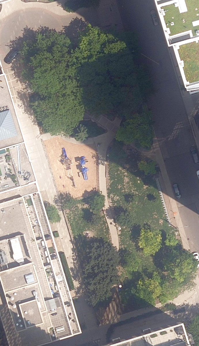 Arena Gardens — aerial / top-down view