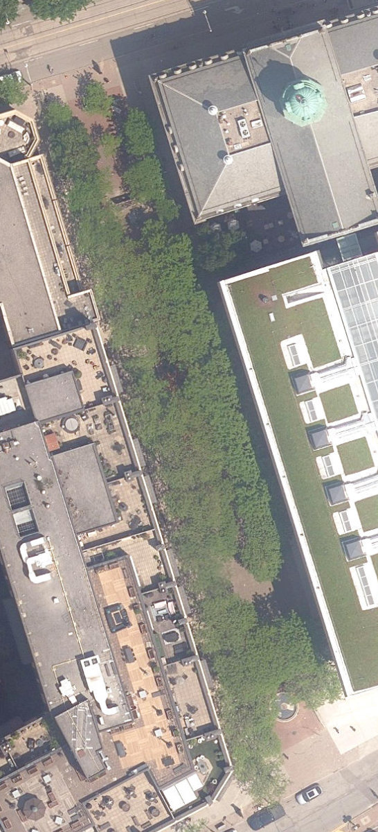 Market Lane Park — aerial / top-down view