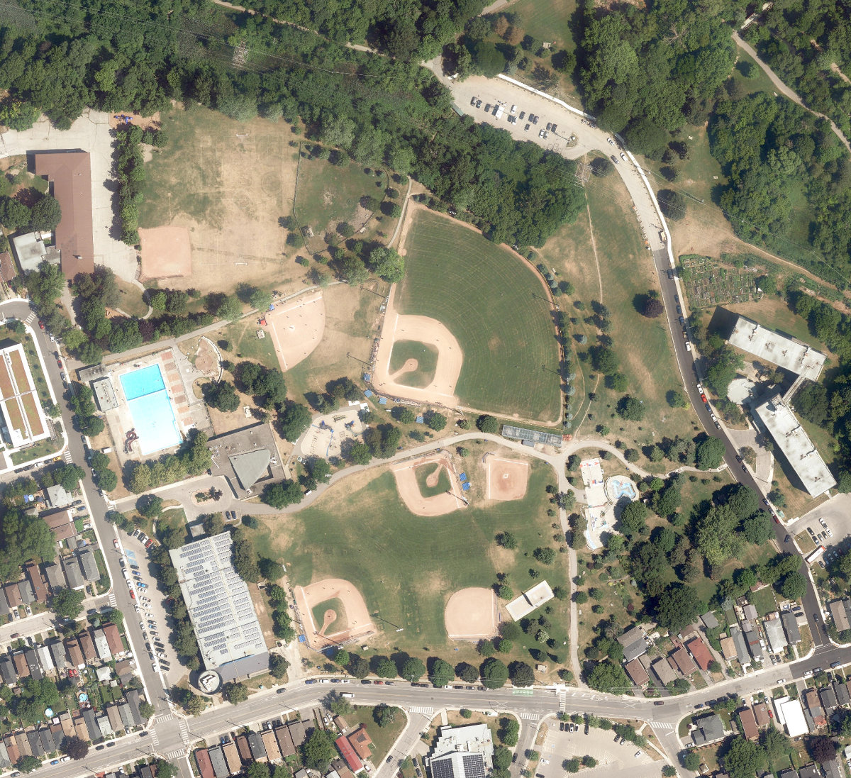 Stan Wadlow Park — aerial / top-down view