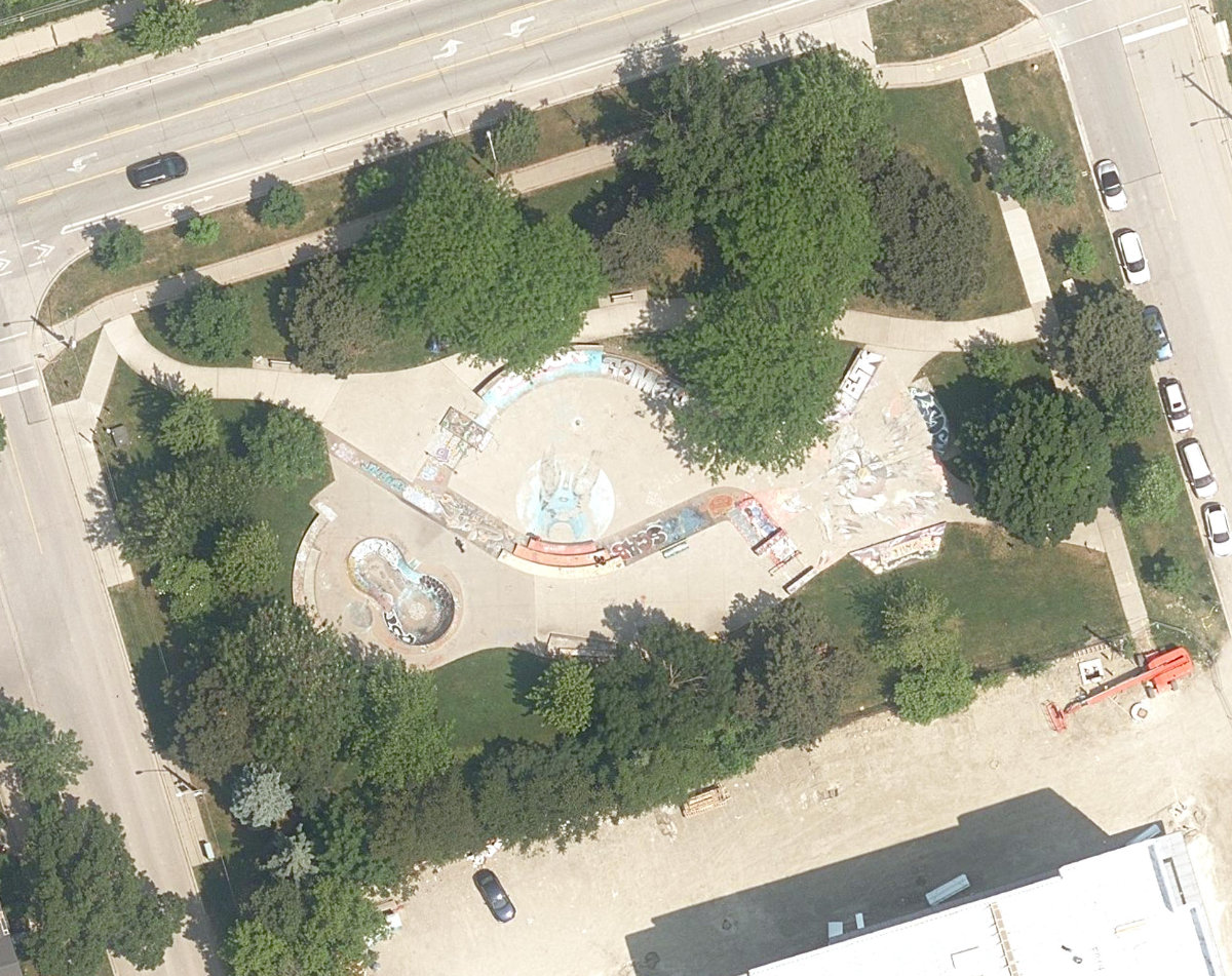 Eighth Street Park — aerial / top-down view