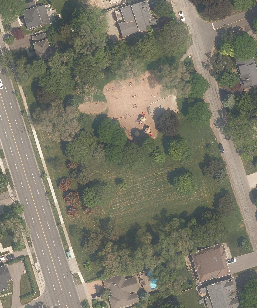 Chestnut Hills Park — aerial / top-down view