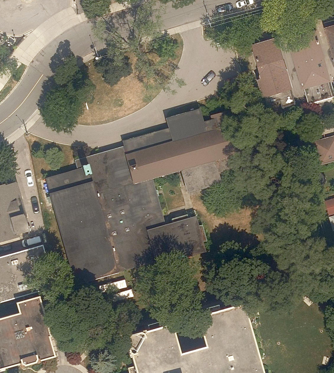 ST. LEONARD'S CHURCH - Building Grounds — aerial / top-down view