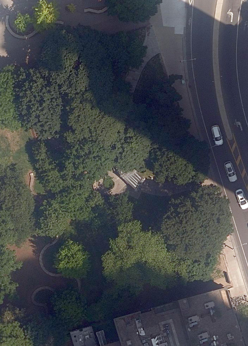 Jesse Ketchum Park — aerial / top-down view