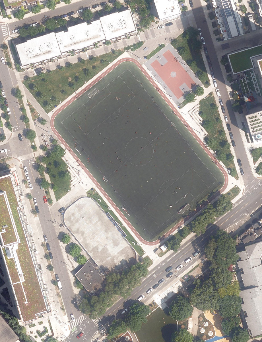 Regent Park Athletic Grounds — aerial / top-down view
