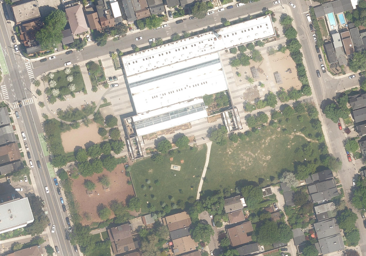 Wychwood Barns Park — aerial / top-down view