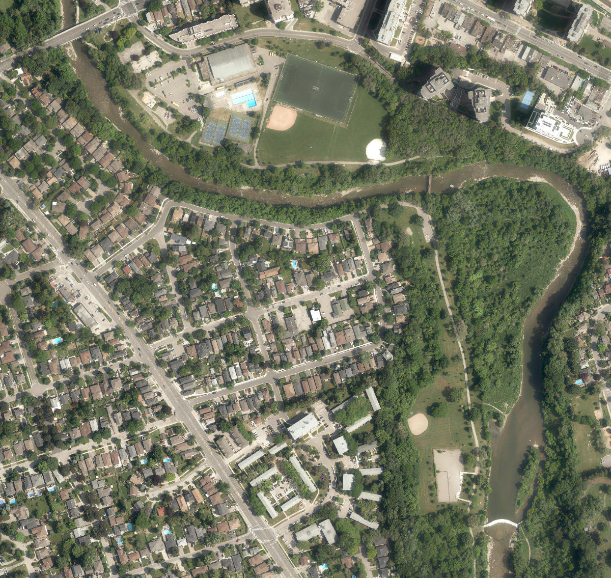 Raymore Park — aerial / top-down view