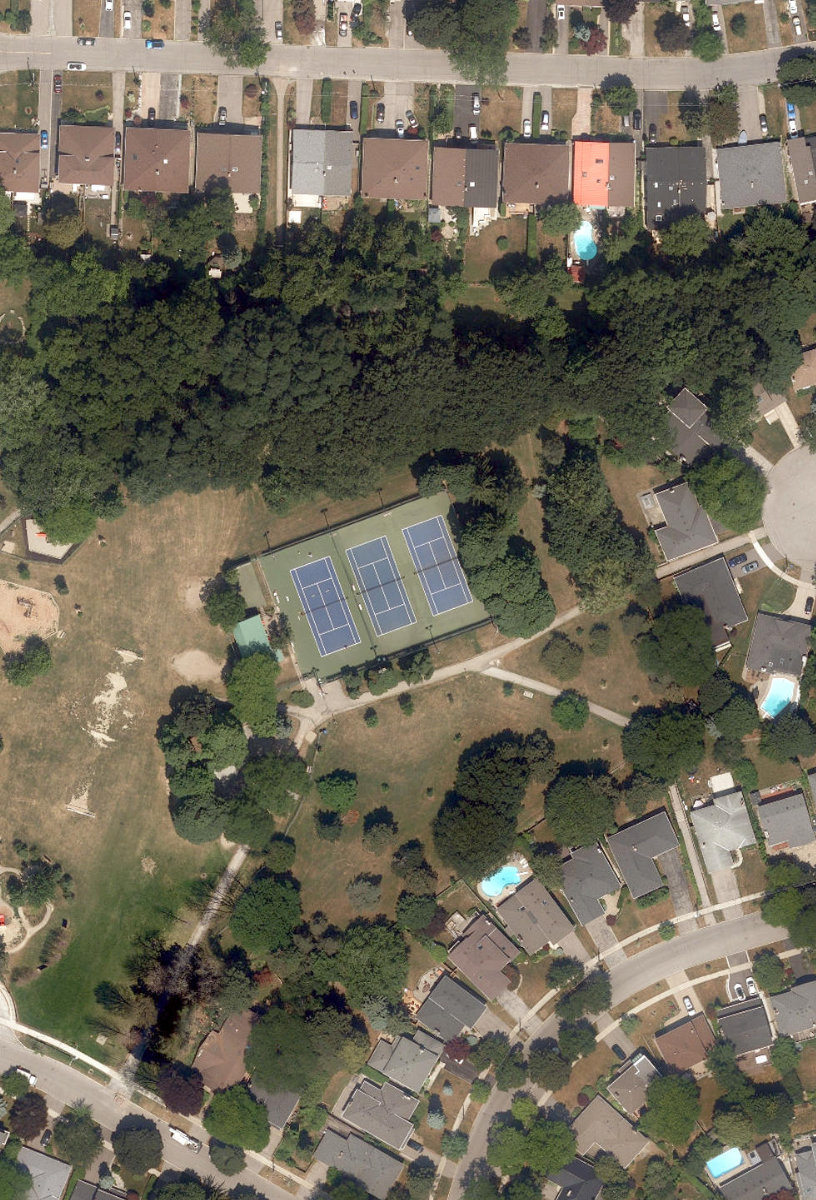 Dunlace Park — aerial / top-down view