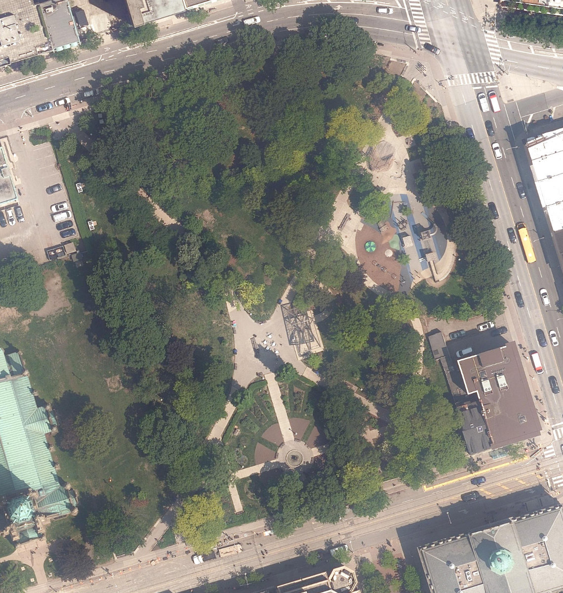 St. James Park — aerial / top-down view