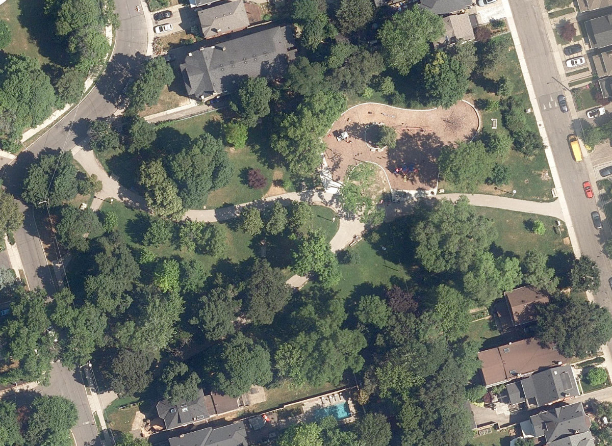 Humewood Park — aerial / top-down view
