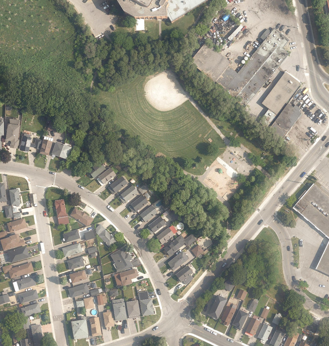 Woodborough Park — aerial / top-down view