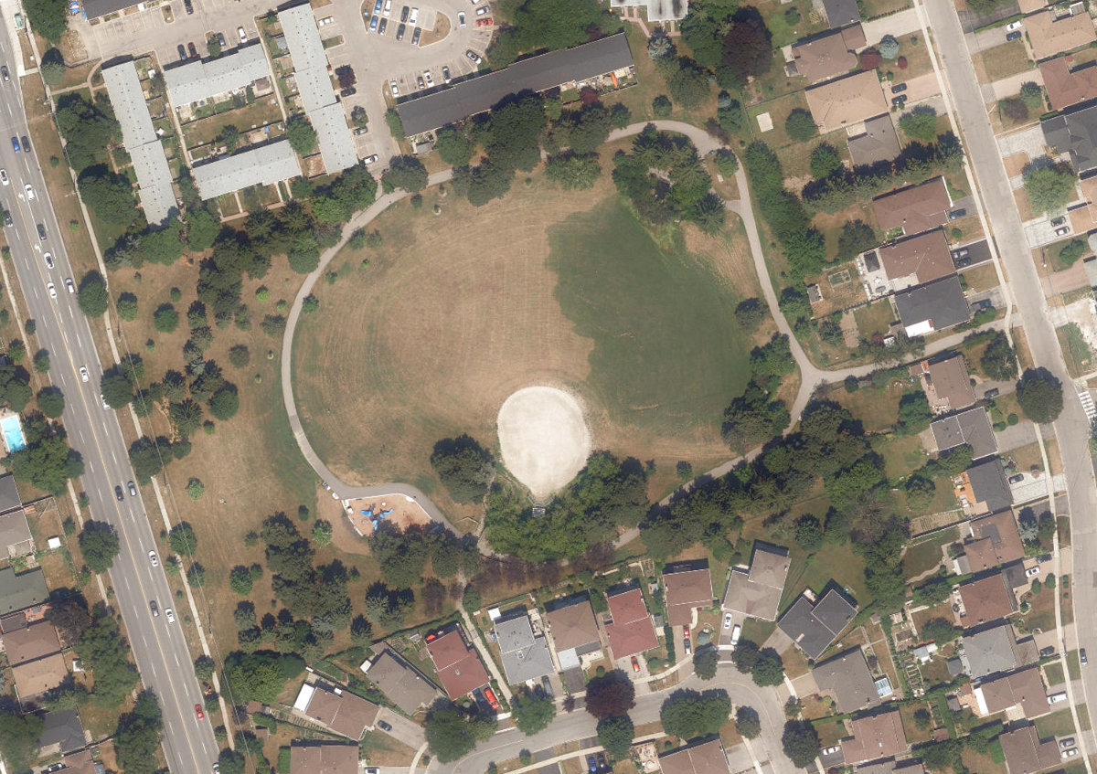 Scarden Park — aerial / top-down view