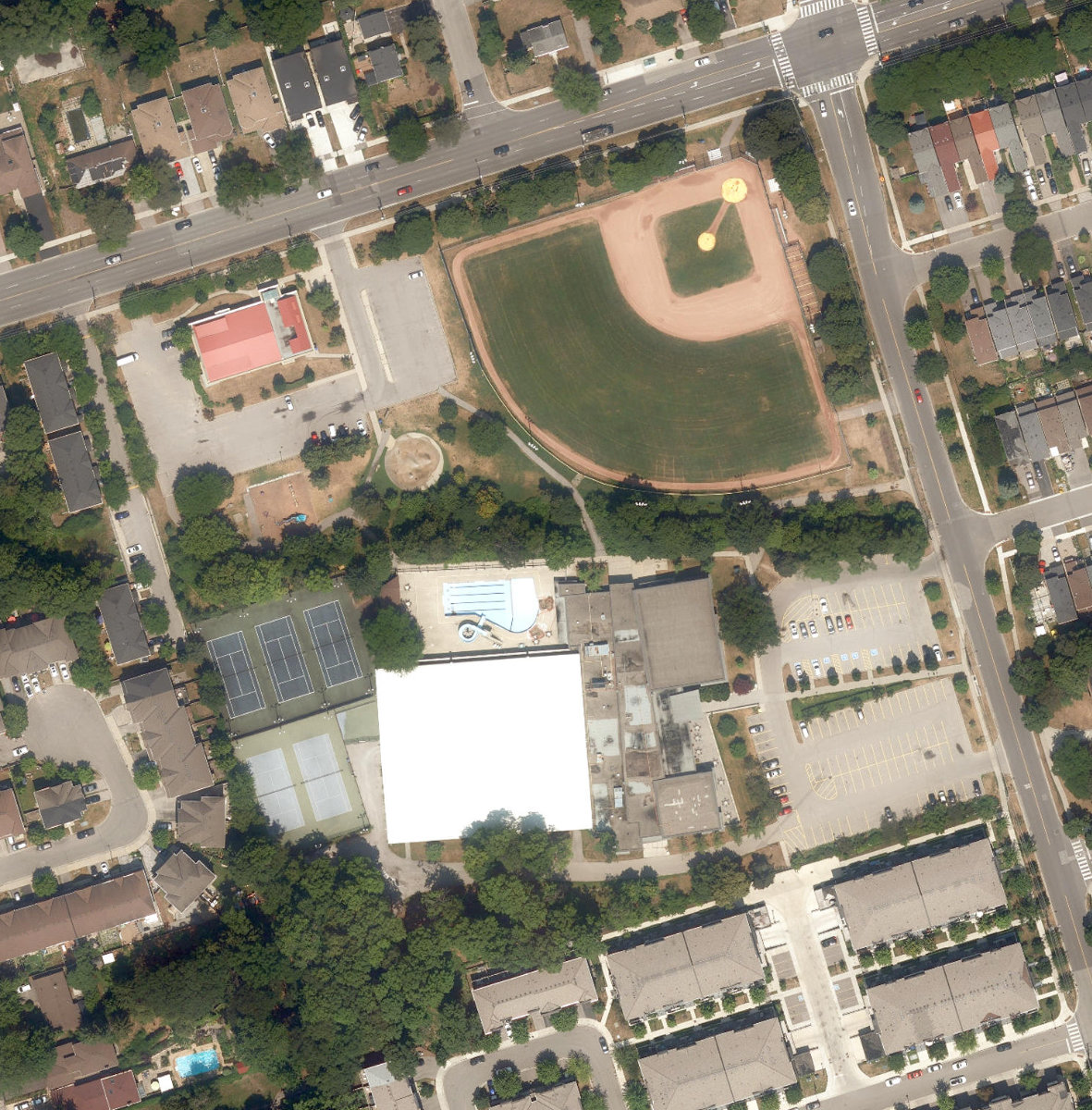 Heron Park — aerial / top-down view
