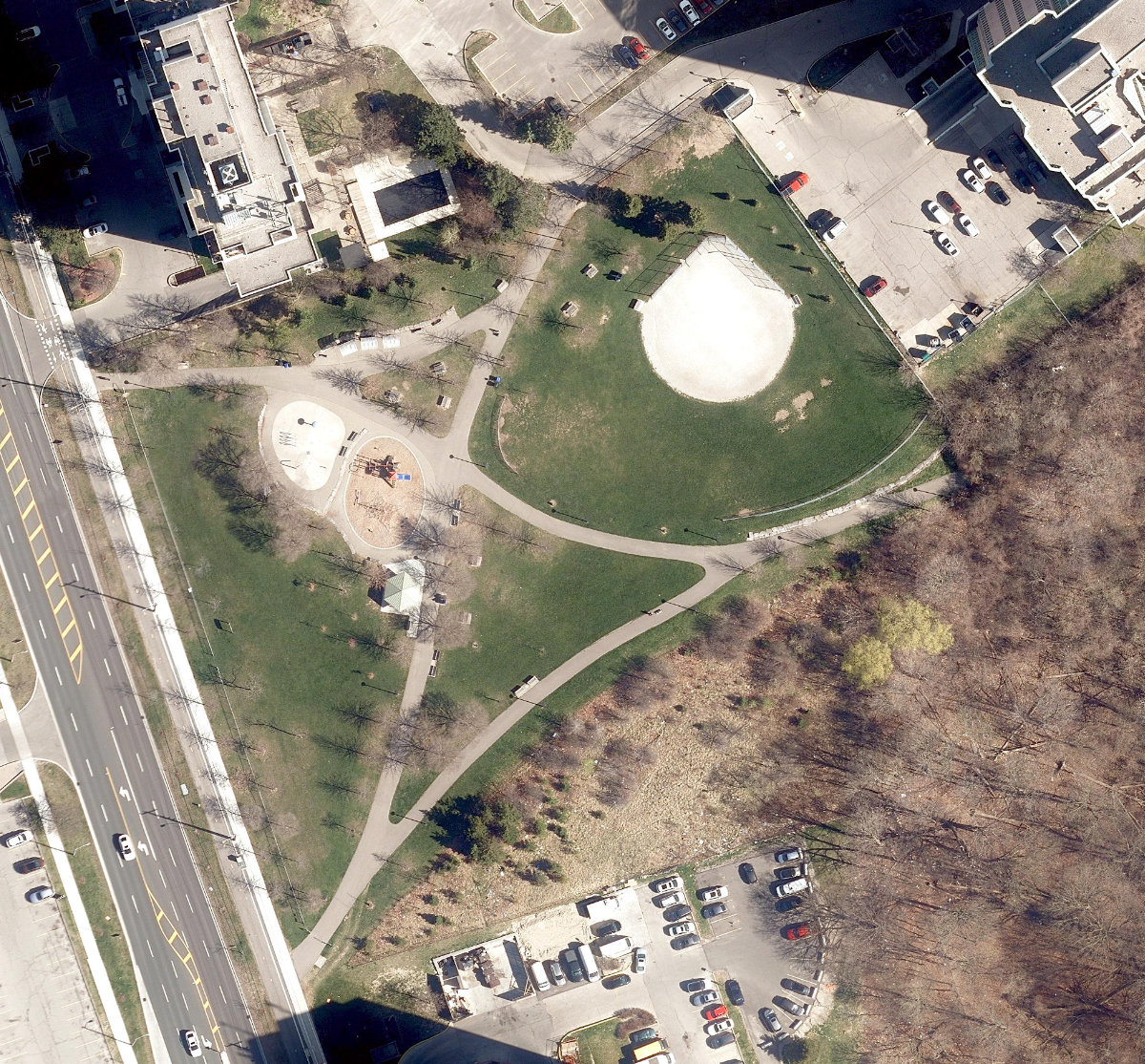 North Humber Park — aerial / top-down view