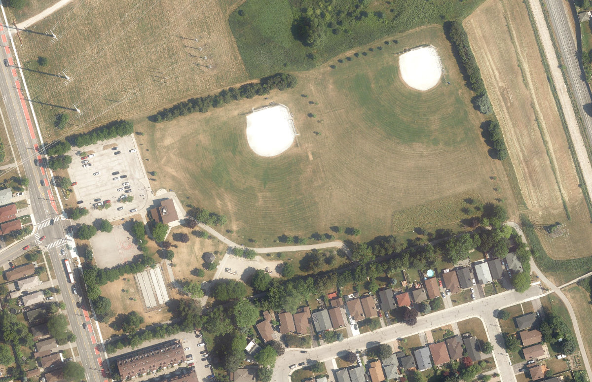 Jack Goodlad Park — aerial / top-down view