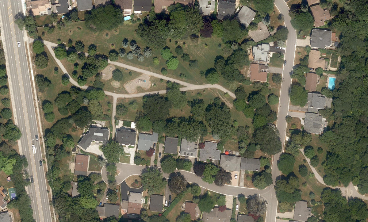 Talwood Park — aerial / top-down view