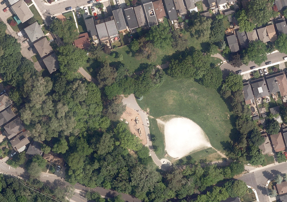 Lessard Park — aerial / top-down view