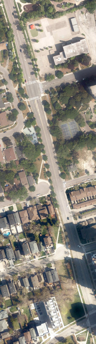 Kempford Parkette — aerial / top-down view