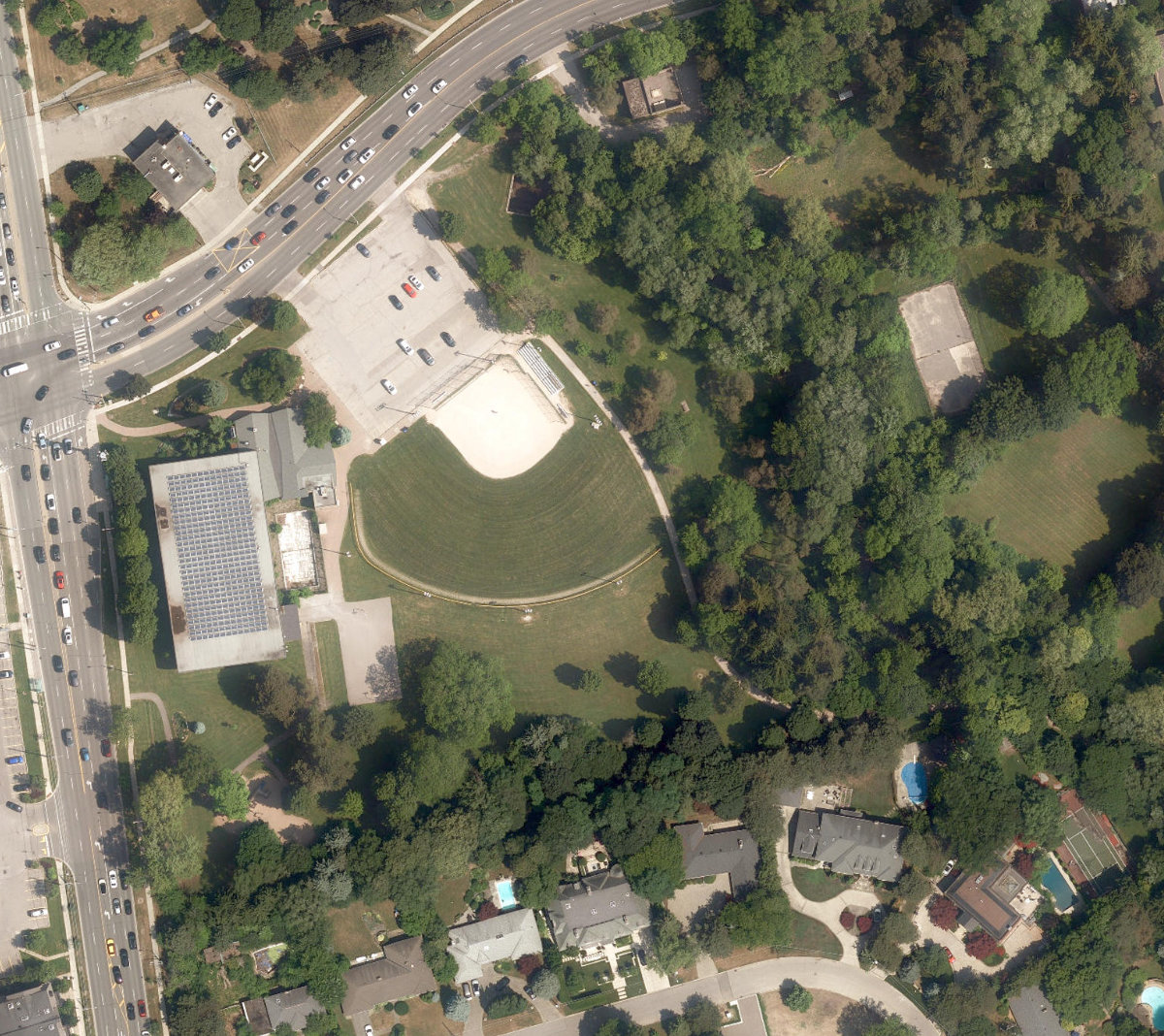 Irving Paisley Park — aerial / top-down view