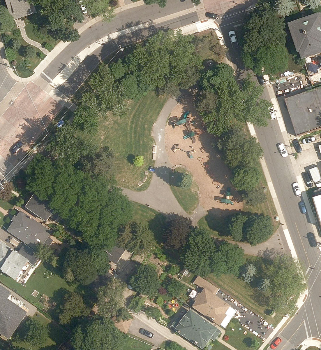 Elm Park - York — aerial / top-down view