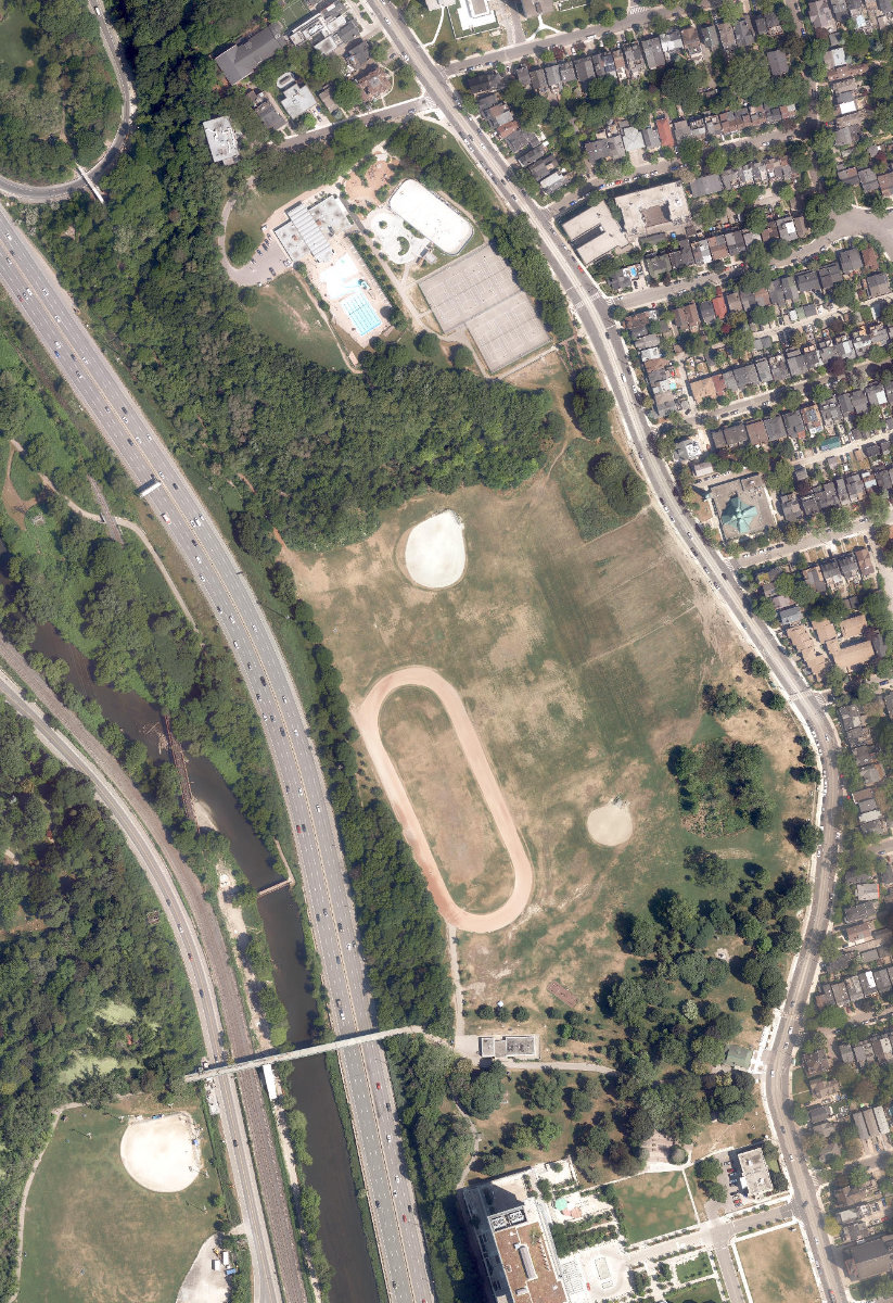 Riverdale Park East — aerial / top-down view