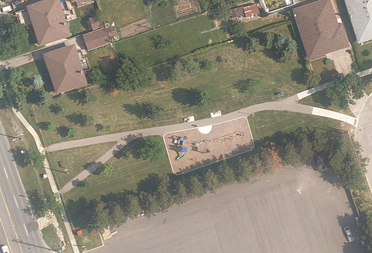 Frost Park — aerial / top-down view