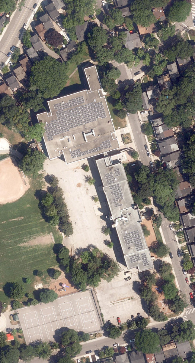BOWMORE PUBLIC SCHOOL - Building Grounds — aerial / top-down view
