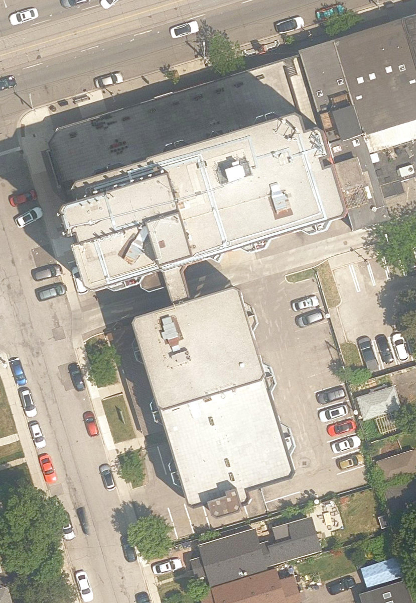 NEW TORONTO SENIORS' CENTRE - Building Grounds — aerial / top-down view