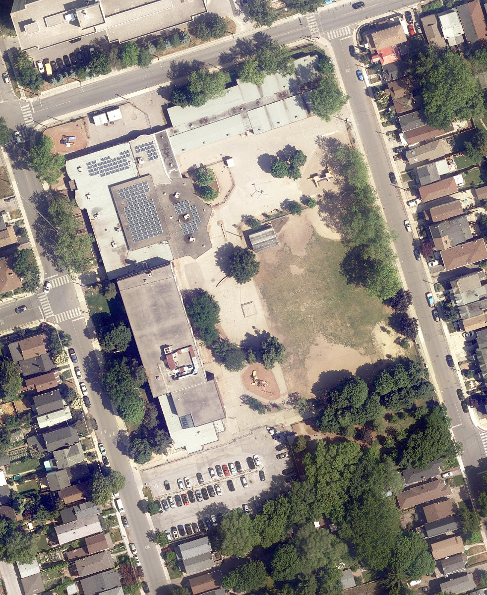 SECORD COMMUNITY CENTRE - Building Grounds — aerial / top-down view