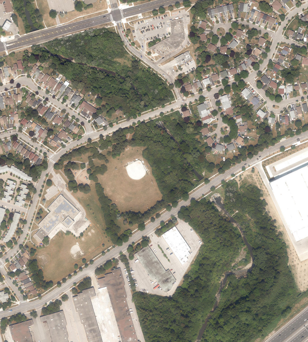 Burrows Hall Park — aerial / top-down view