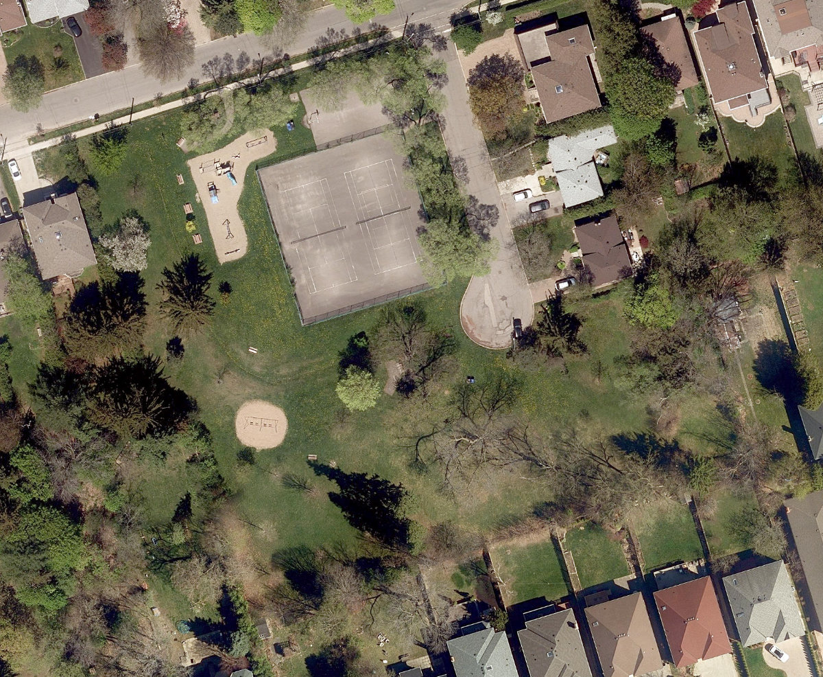 Wedgewood Park - North York, aerial top-down view