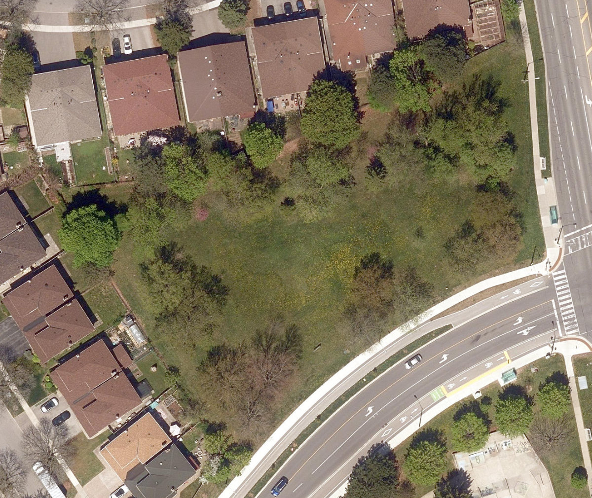 Cummer Parkette — aerial / top-down view