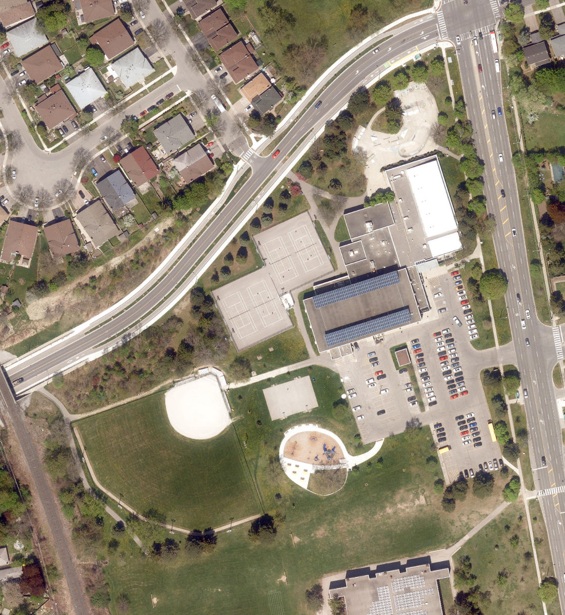 Cummer Park — aerial / top-down view