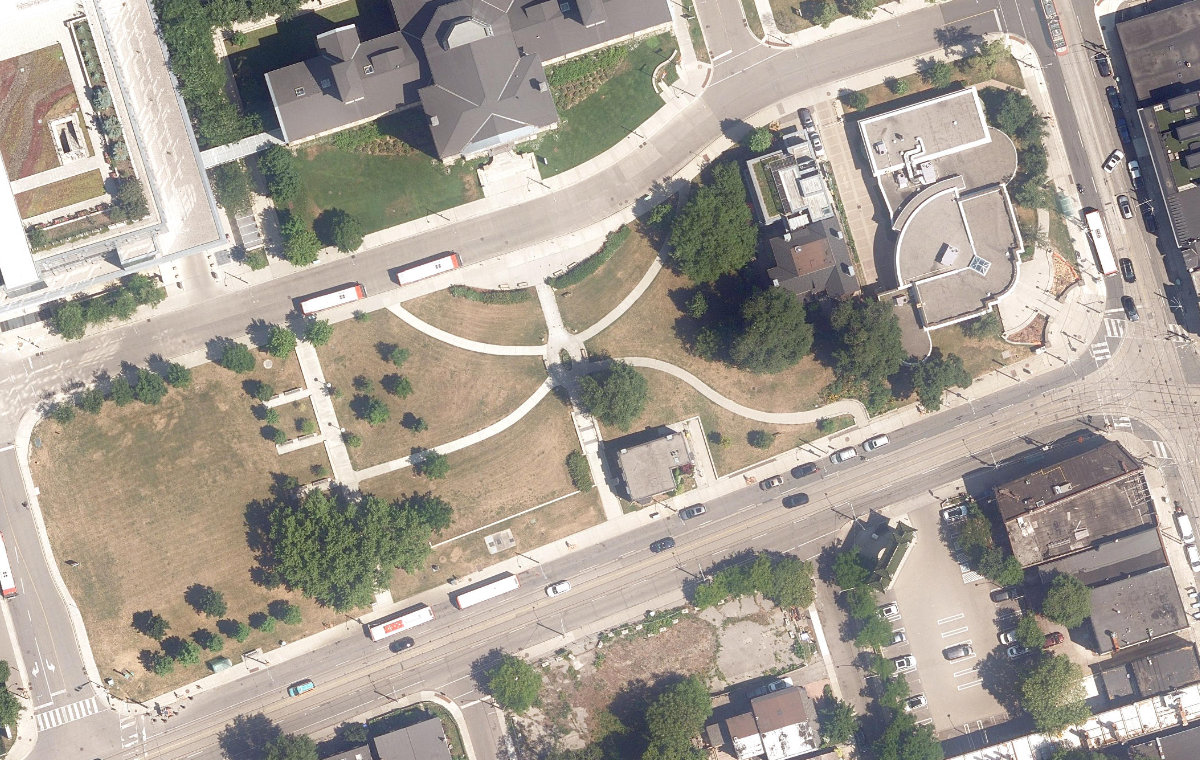 Hubbard Park — aerial / top-down view