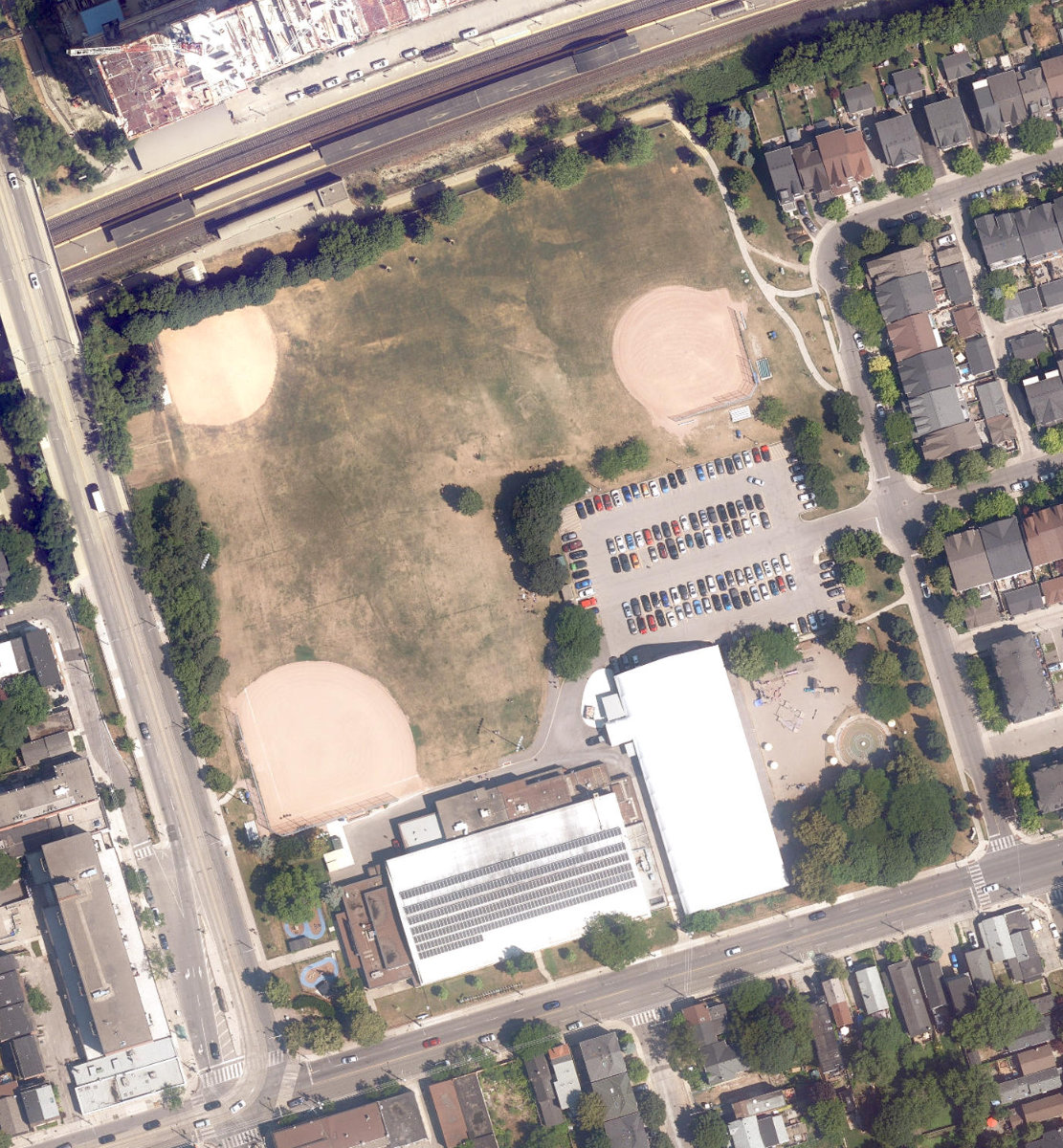 East Toronto Athletic Field — aerial / top-down view