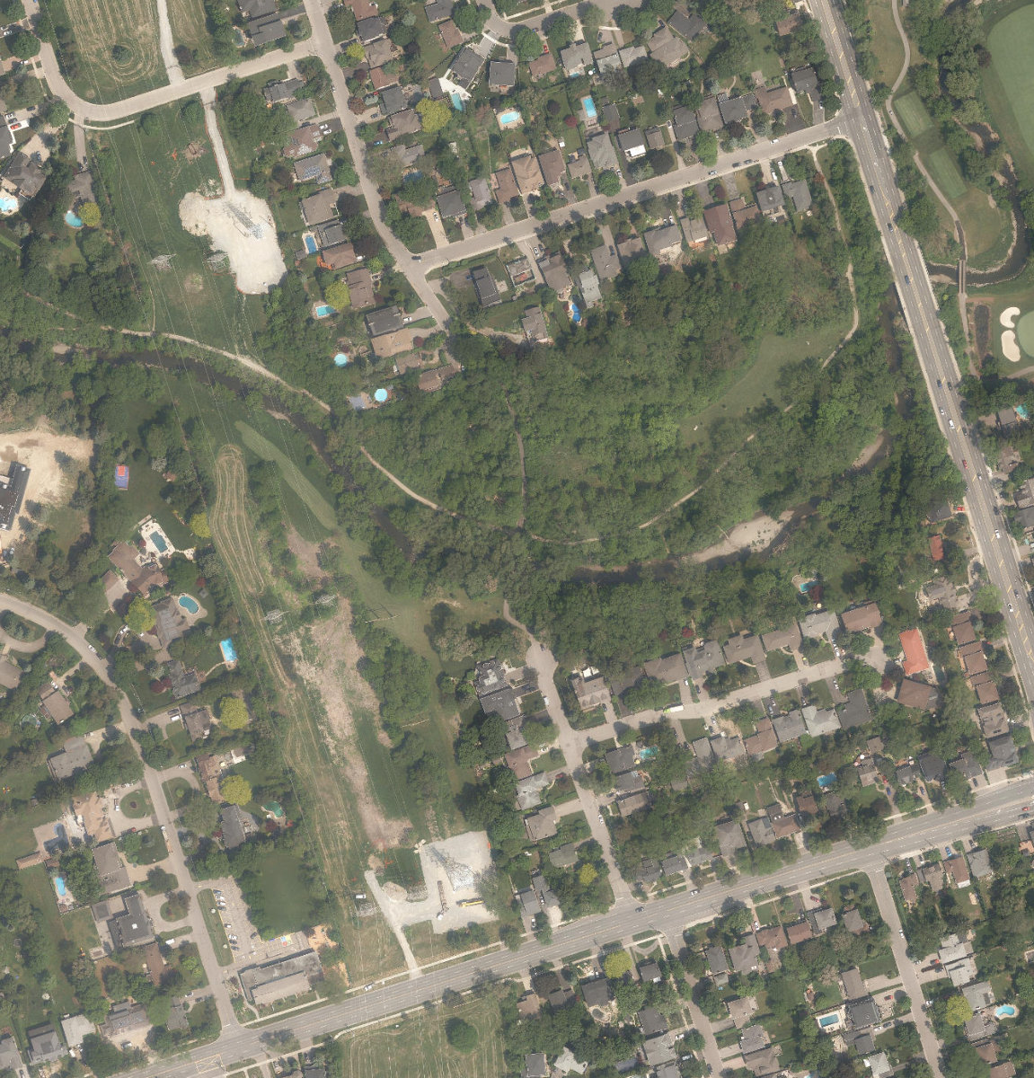 Echo Valley Park — aerial / top-down view