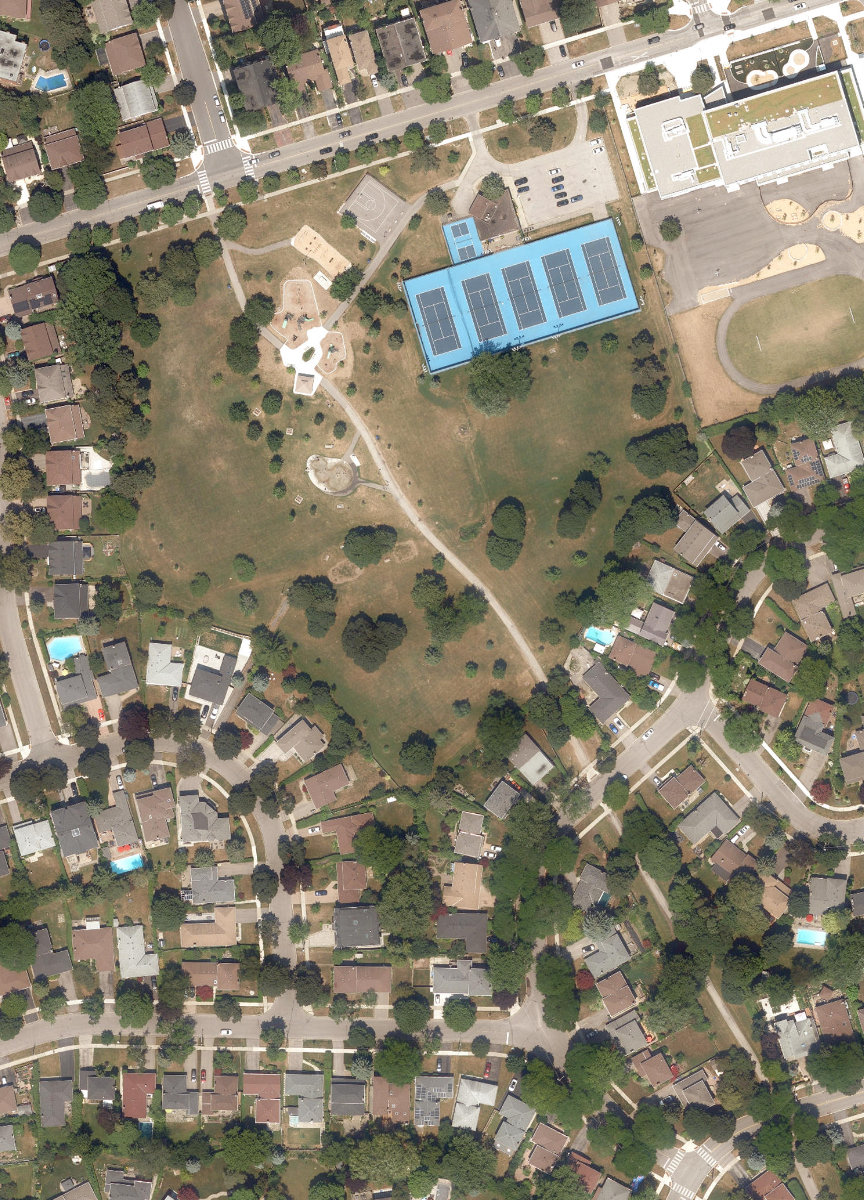Bellbury Park — aerial / top-down view