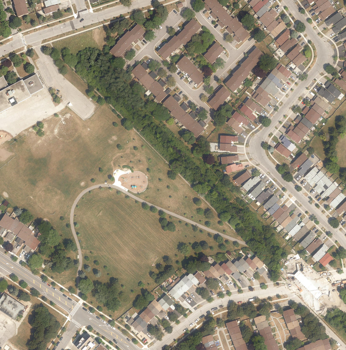 Bridletowne Park — aerial / top-down view